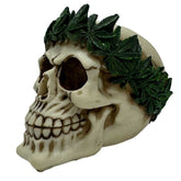 Crowned Skull Statue – Laurel Wreath Deathhead Display